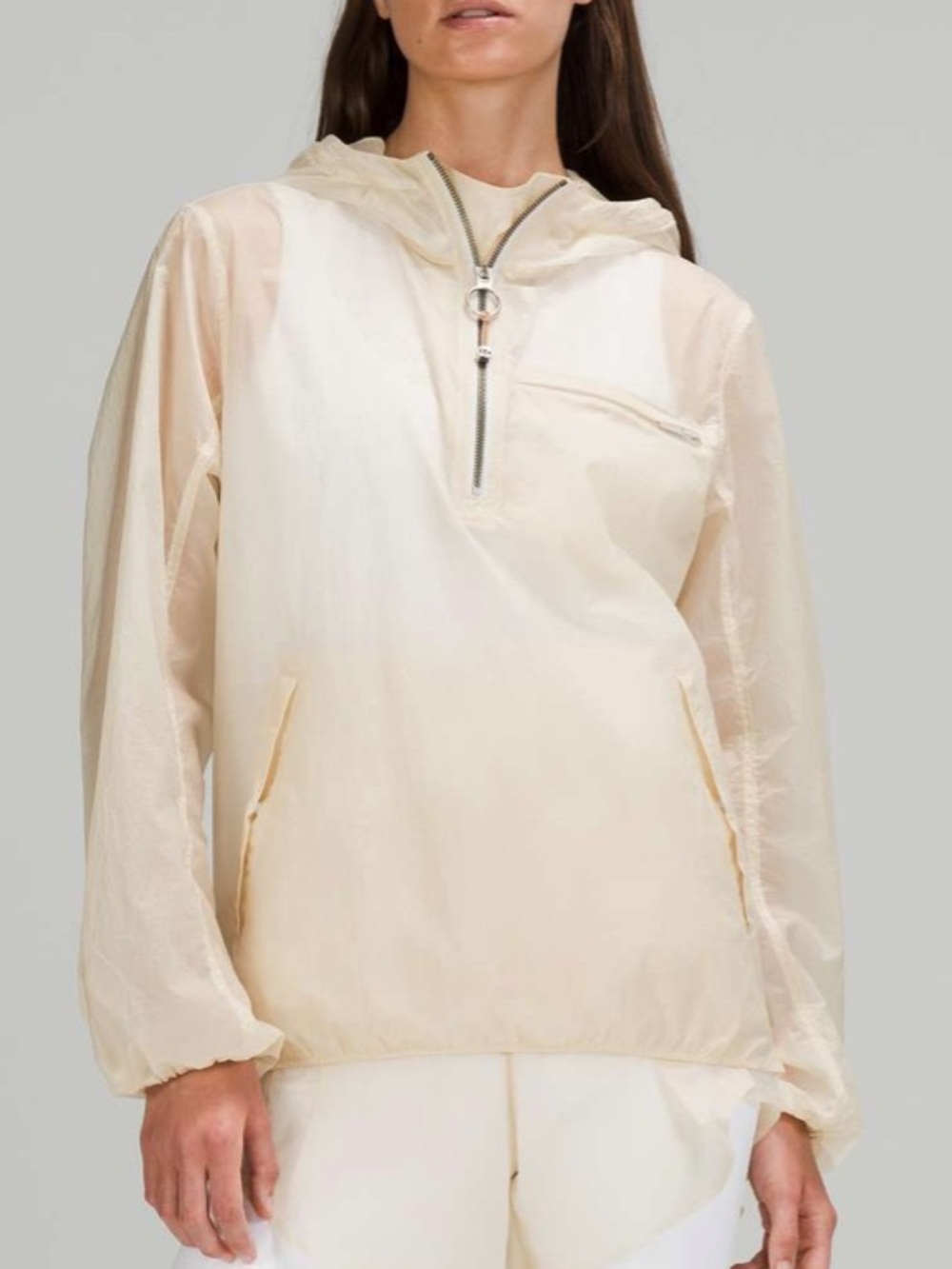 Lululemon Step Out Anorak In White Opal